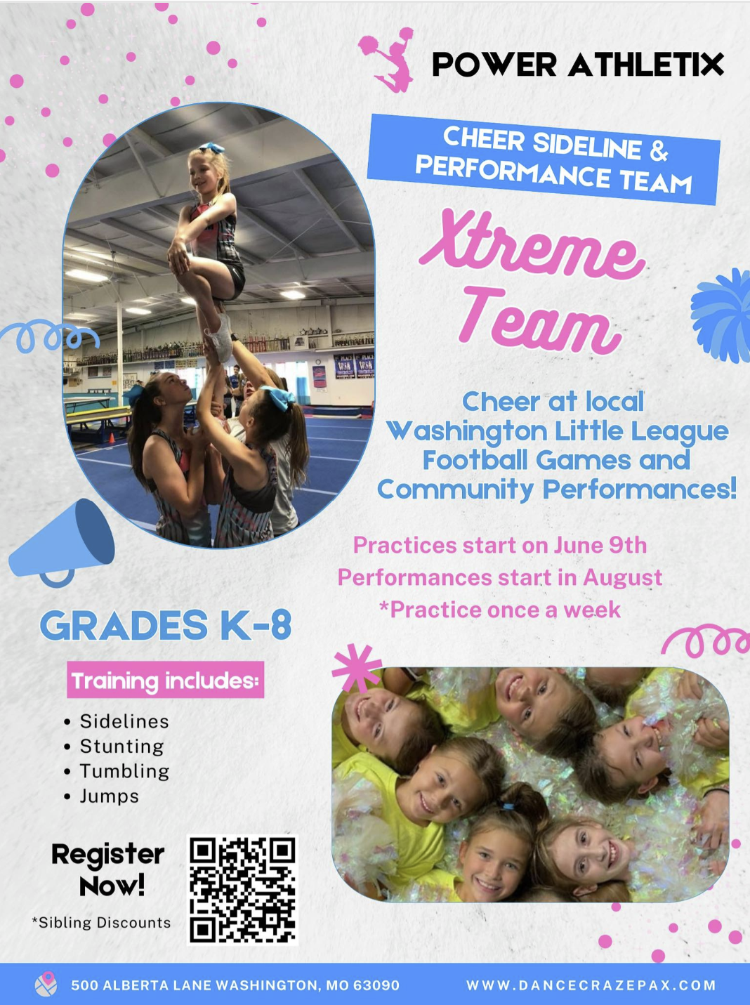 Power Athletix Xtreme Team Flyer